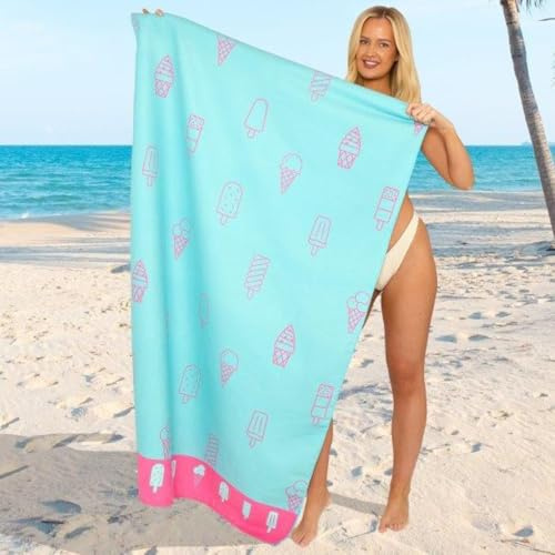 GC GAVENO CAVAILIA Extra Large Beach Towel for Adults - Quick Dry Microfibre Printed Beach Towels - Super Absorbent Beach Towel for Swim (180 x 100 cm) - (1 Piece) Soft, Sand Free,Lightweight - Multi