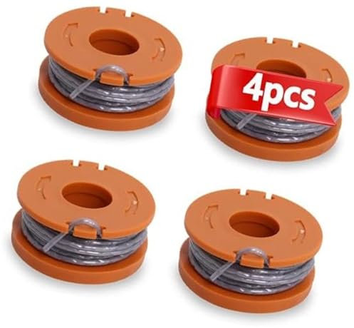 ZAPYVET Bobine de Rechange for Coupe-Bordures Mac Allister MGTP18Li, 1,65 mm, Alimentation Automatique (Lot de 4) Bobine pour Tondeuse à Gazon