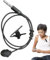 Mbiyhgta Auricolare Singolo, Auricolare Singolo, Auricolare a Rumore-soppressivo, Cuffie Nero per MP3, Cavo per Auricolari Singoli, Auricolare Unico, Silicone, Economico per Lettore MP3
