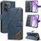Coque Compatible avec Oppo A5X / A3X 2024 / A3 2024 / A60 5G / A40 / A40M Fente pour Porte-Cartes Fermeture magnétique Support à Rabat Étui pour téléphone Blue
