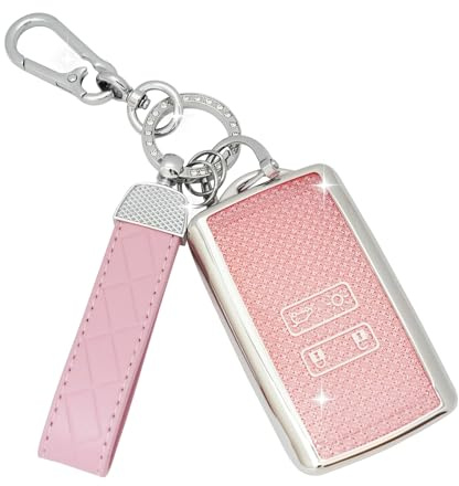 SparkleJoy Car Key Case Card Compatible with Renault Scenic Megane Talisman Koleos Kadjar Clio Captur Espace Zoe Arcan Dacia Duster Key, TPU Silicone Protective Cover - Smart Key
