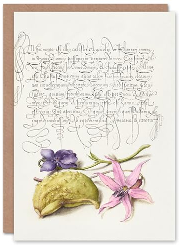 Artery8 Art Card Violet Blooms and Gourd Model Book of Calligraphy