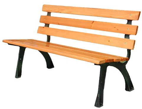 LUNAIZHUO Gartenbänke für den Außenbereich, Wetterfeste Terrassenbank, Aluminium Gussrahmen, Robust und Langlebig für Veranda, Park, Poolrand, Balkon(120cm/47in)