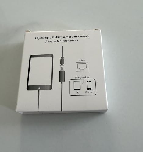 Adaptateur réseau Ethernet LAN Lightning vers RJ45 10/100 Mbps, compatible avec iPhone et iPad, blanc