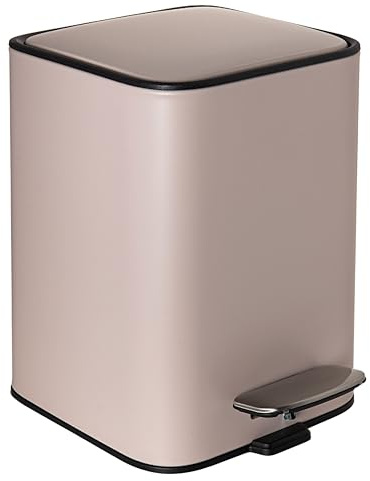 Erreke Pedalhink Badrum 3L, Beige, Uttagbar Innerhink, Modern Design, Tålig | WC-papperskorg i Stål med Mjukstängningslock. Matt Fingeravtryckssäker Beläggning. Mjuk och Tyst Stängning. Lätt att Rengöra