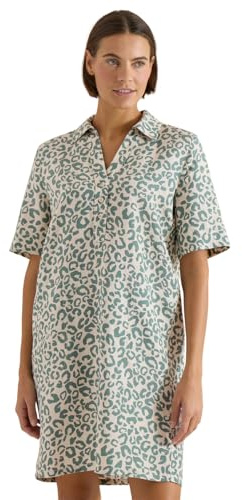 Cecil Damen 1409276 Knielanges Kleid aus Leinenmix (1er Pack)