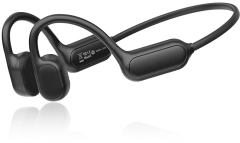 CERMENK Bone Conduction Headphones, Wireless Bluetooth Open Ear Headphones with Mic,Type-C Quick Charging, Long Battery Life IPX5 Waterproof Sports Earphones for Running, Cycling, Walking, Workout