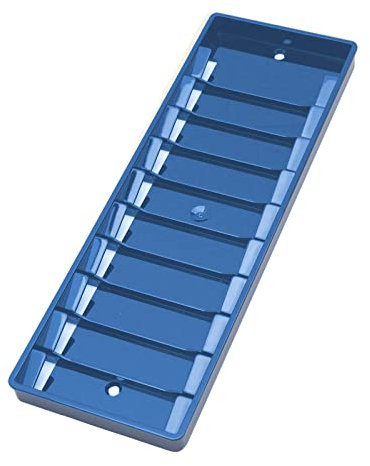 Karteo® Wandkartenhalter Kartenhalter Wandhalter blau für bis zu 10 Chipkarten Ausweise Dienstausweise (86 X 54 mm) Halter aus Hartplastik mit Chipdrive und REINER SCT REINERSCT kompatibel
