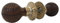 Harrington Marley WOODEN BEEHIVE DOOR KNOBS HANDLE SET BRASS HARDWOOD PAIR VICTORIAN STYLE