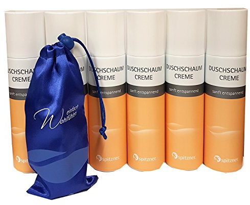 Duschschaum “CremeGefühl“ Sparpaket (6 x 150 ml) von Spitzner mit einer Gratis Probe aus Spitzner Sortiment, auch zum Verschenken