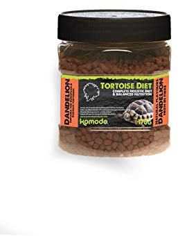 Komodo Tortoise Food Dandelion 170g | High-fibre grazing food for Hermann, Horsfield & Mediterranean tortoises – natural, low protein, feed with fresh greens
