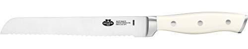 BALLARINI Savuto Bianco Brotmesser, Klingenlänge 20 cm, Deutscher Edelstahl, Ergonomischer Kunststoffgriff, Weiß