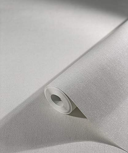 Tapete Weiß Beige Uni Modern für Wohnzimmer Schlafzimmer oder Küche Made in Germany Premium Qualität 32441