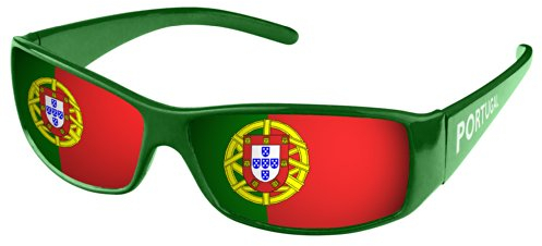 Taffstyle Lunettes de soleil - Motif drapeau de football - Coupe du monde - Coupe du monde - Pour femmes, hommes, enfants - Basketball - Handball - Cadeau portugais