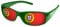 Taffstyle Lunettes de soleil - Motif drapeau de football - Coupe du monde - Coupe du monde - Pour femmes, hommes, enfants - Basketball - Handball - Cadeau portugais
