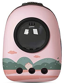 PETCUTE Zaino per Cani e Gatti,Capsula Spaziale Zaino per Animali Domestici con Materasso Morbido,Traspirante Zaino per Trasporto Portatile per Cani con Tracolla Regolabile per Viaggi,Fino a 8KG