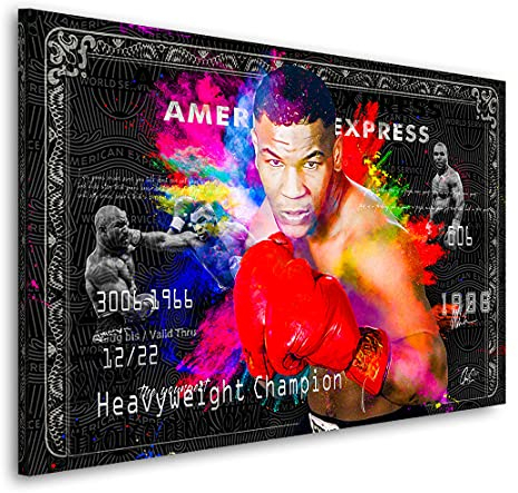 Kunstgestalten24 Leinwandbild Mike Tyson PopArt Wandbild Kunstdruck Raumdeko XXL