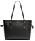 Lazarotti Bologna Leder Shopper Tasche Damen | Tote Bag mit seitlichen Kordelzügen | XL Schultertasche 36 cm