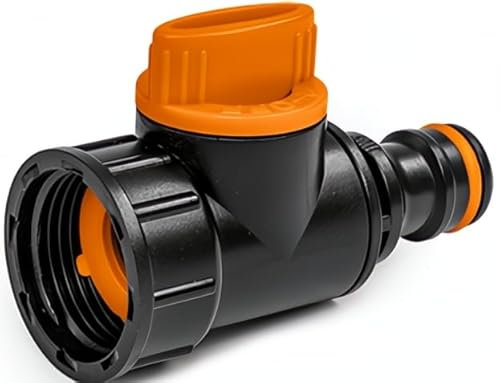 Anschluss mit 3/4-Innengewindeventil Regulierventil: Ventil zur Regulierung und Absperrung des Wasserdurchflusses eines Schlauches am Abgang eines Y-Stücks oder hahn