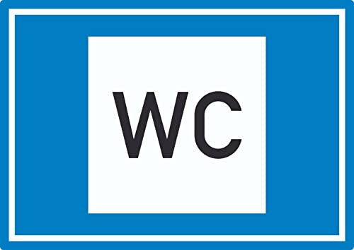Toilette Symbol Aufkleber A8 (52x74mm)