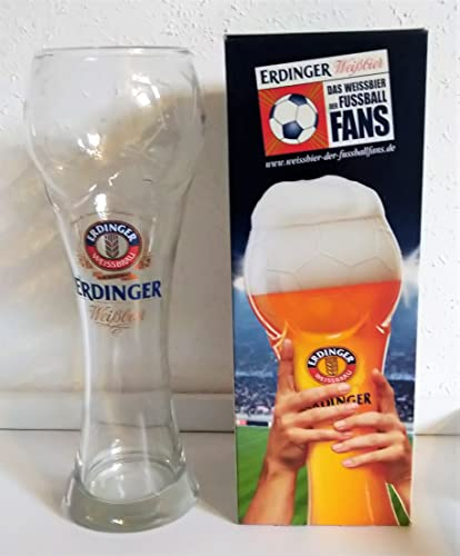 AngiesStrickZauber Erdinger/Weißbier Glass/Exclusive Glass / 1 x 0.5 Litre / in Box / Beer Glass / Glasses / Wheat Glass