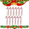 TIESOME Weihnachten Glitter Candy Cane, 12Pcs Mini Kunststoff Krücke Anhänger robuste rote weiße Weihnachtsbaum hängenden Ornament für Weihnachten Party Favors Urlaub Dekoration (14cm)