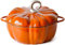 Cazuelas de Cocina Plato De Cazuela De Cacerola De Sopa Linda Calabaza con Tapa, Guiso, Hierro Fundido, Buen Sellado, For Toda La Olla De Fuente De Calor, 3.76L