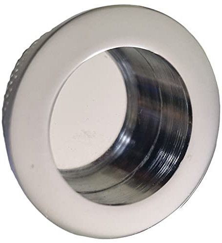 Universal Hardware Finger Pull Handle Recessed Polished Chrome Edge Flush Fitting Pocket Insert Wardrobe Sliding Doors 30mm