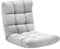 HOMCOM Poltrona Relax da Terra con Schienale Reclinabile fino 180°, Poltrona TV Rivestimento in Flanella e Imbottitura Spessa per Lettura, Yoga e Ufficio, 71x55x53.5cm, Grigio Chiaro