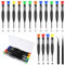 Set di 18 mini cacciaviti, piccoli cacciaviti magnetici per orologio, micro intaglio Phillips Torx a stella e pinzette di diverse dimensioni per orologi, occhiali, telefono, laptop