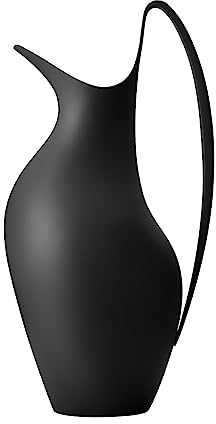 Georg Jensen Koppel Krug in Mitternachtsschwarz 1.2L - Hochglanzpolierte Edelstahlkanne - Entworfen von Henning Koppel Elegantes Serviergeschirr