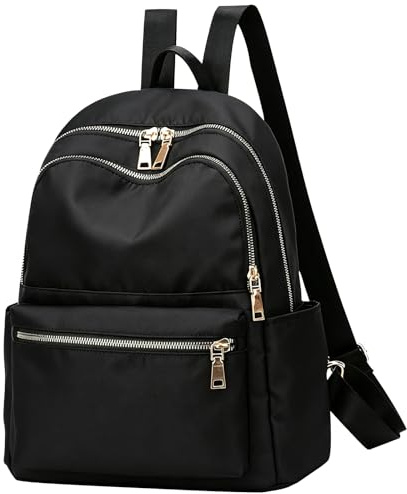Ogetok Rucksack Geldbörse für Damen Mode Reiserucksack Handtaschen, leichter kleiner lässiger täglicher Tagesrucksack Anti-Diebstahl-Mini-Büchertasche Umhängetasche für Arbeit, Schule, Schwarz