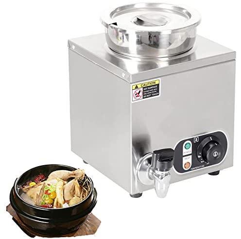 Bagnomaria Elettrico, Scaldavivande Elettrico Commerciale, Pentola da Appoggio in Acciaio Inossidabile da 4 Litri, Scaldavivande Professionale per La Conservazione del Calore, per Cucine Domestiche