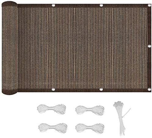 Toile Respirant Rectangulaire 6 x 10 m Perméable Rafraîchissan Pergola Serres Pare-Soleil avec Corde Libre pour La Couverture VéGéTale Serre Pergola, Marron