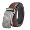 FEFLO Gürtel Herren (L, Gürtellänge 115cm, geeignet für Taille 88cm~98cm) Ledergürtel Braun für Männer mit Ratsche Automatikschließe Business Anzug Gürtel Breit 35mm Größe Angepasst