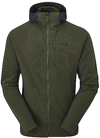 Rab Men's Capacitor Hoody Midweight Jacket for Hiking, Trekking, & Climbing - Army - Medium