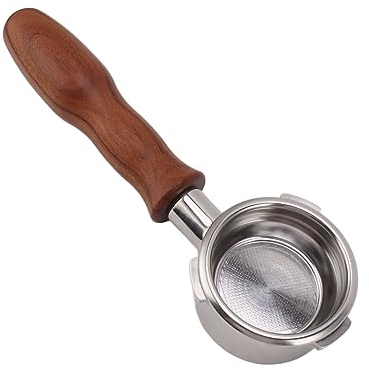 Portafiltro sin fondo de acero inoxidable de 58 mm, 3 orejas, mango de café, cesta de filtro de taza de repuesto para cafeteras simétricas Barsetto, desmontable y fácil de limpiar (D