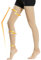 beister 15-20 mmHg Calcetines de compresión médica para mujeres y hombres, calcetines de compresión para edema sin pie con banda de silicona, medias largas de apoyo clase 1 para venas varicosas, DVT,