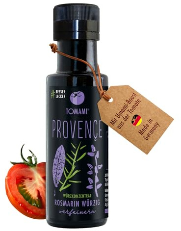 TOMAMI Provence Würzsauce 90ml - Kräuter der Provence Gewürze & Umami | Umami-Geschmack - Für Pasta, Gemüse & Salate - Vegan, Glutenfrei, Sojafrei, Laktosefrei