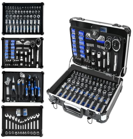 Prostormer 240-Pieces Mechanic Tool Set with Aluminium Tool Box