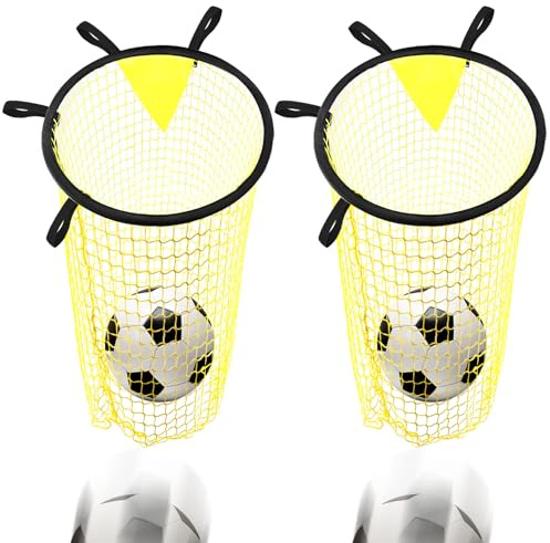 Tophoniex Bins Football Training Equipment, 2PCS Football Goal Target Net Top Corner Soccer Target Net for Shootings Accuracy Soccer Training Practice Equipment