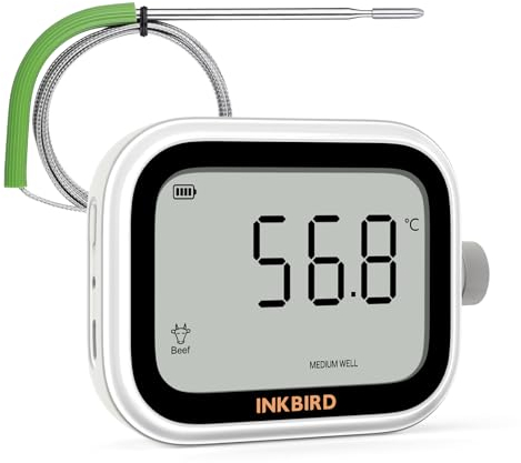 INKBIRD Termometro Cucina Digitale con Modalità Timer e Display LCD per BBQ Carne Alimenti Forno Arrosto Griglia