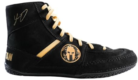 SPARTAN COMBAT Yianni Wrestling Shoe (Black/Gold, 13)