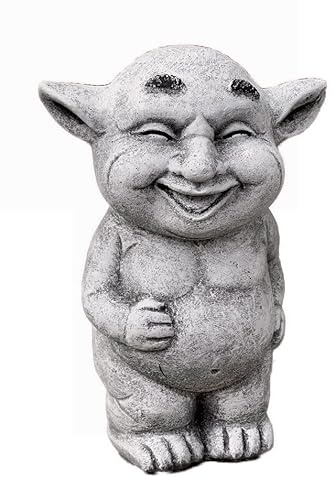 stoneandstyle Steinfigur Troll Charles die Augenbraue, frostfester Steinguss bis -30°C