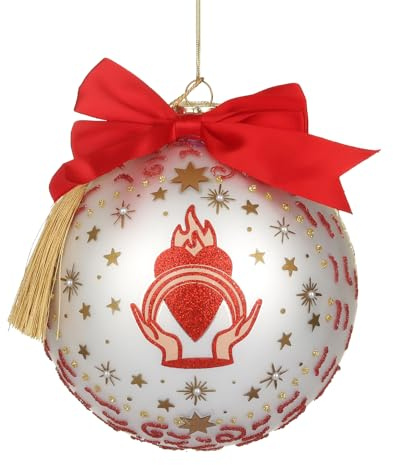 KASANOVA Pallina Amanti 12 cm Tarocchi rosso Complementi d'arredo,Natale