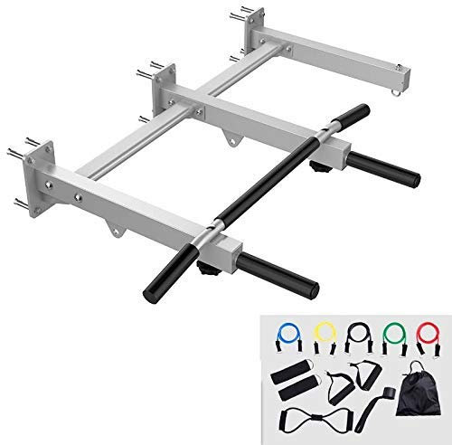 Barres de traction Barre horizontale Équipement multifonctionnel Équipement de fitness mural Barre horizontale de levier de cadre de porte intérieure murale (argent 120 * 71 cm) (argent 120 * 71 cm)