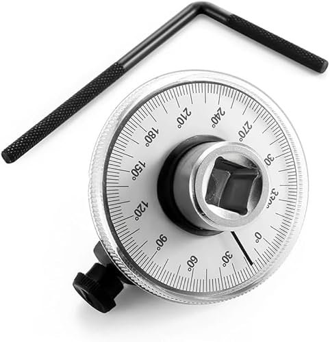 LIWEARE 1/2 Zoll Drehmomentschlüssel Winkelmesser Werkzeug, 360° einstellbar 1/2 Antrieb Drehmomentmesser Schraubenschlüssel Set, professionelles Messwerkzeug