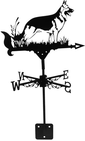 Toddmomy Hund Wetterfahne Metall Windrichtungsanzeiger Für Garten Dach Dekorative Schäferhund Wetterfahne Wetterfest Und Langlebig Für Außenbereiche Und Gartenanlagen