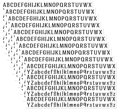 Black Alphabet Stickers 0.5 Inch, 10 Sheets Self-Adhesive Vinyl Letter Stickers Uppercase Lowercase A–Z for Labelling Journals Scrapbooks Envelopes Crafts DIY Storage Boxes Kids Classroom Projects