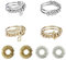 AMSNINK 4 Stück Verstellbare Anti Stress Ring Mit 4 Stück Akupressur Ring, Fidget Ring, Anxiety Ring, Stress Ring, Skills Ringe, Antistress Ringe, Für Mädchen Und Frauen Stress Relief Ängstlichkeit